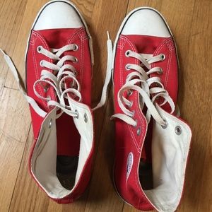Red High Top Chuck Taylors